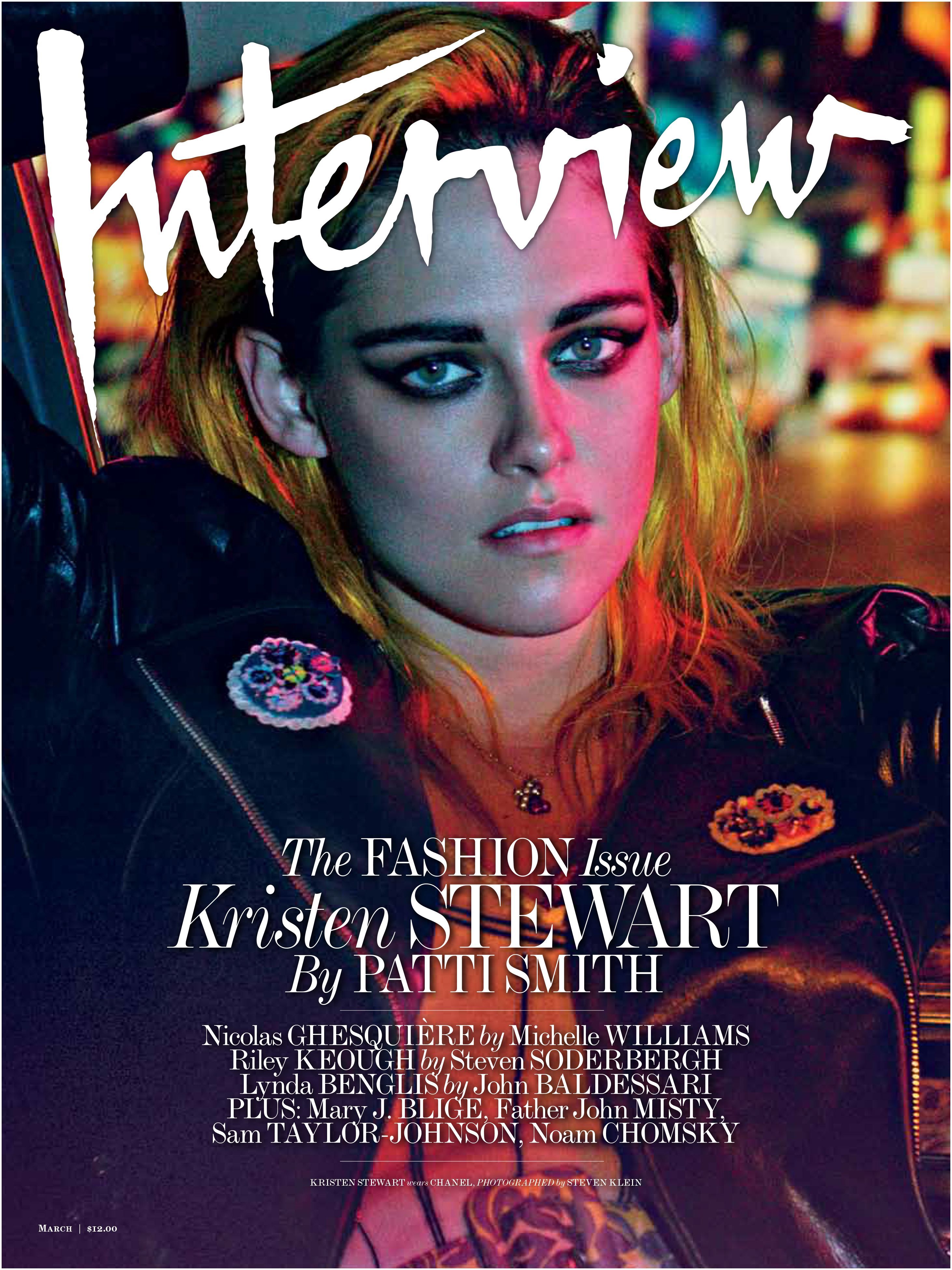 Patti Smith interviewed Kristen Stewart for Interview